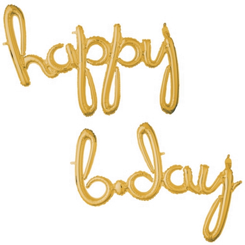 Folienballon-Happy-Bday-Schriftzug-gold-Geschenk-zum-Geburtstag-Dekoration-Luftfuellung