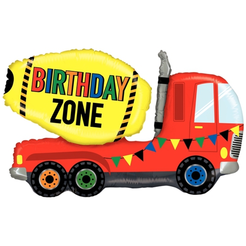 Folienballon-Happy-Birthday-Betonmischer-Shape-Luftballon-Geschenk-zum-Kindergeburtstag-Geburtstag-Dekoration-Baustelle