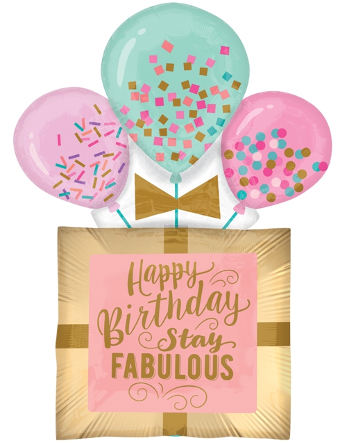 Folienballon-Happy-Birthday-Fabulous-Gift-Luftballon-Shape-Geschenk-zum-Geburtstag-Dekorationq