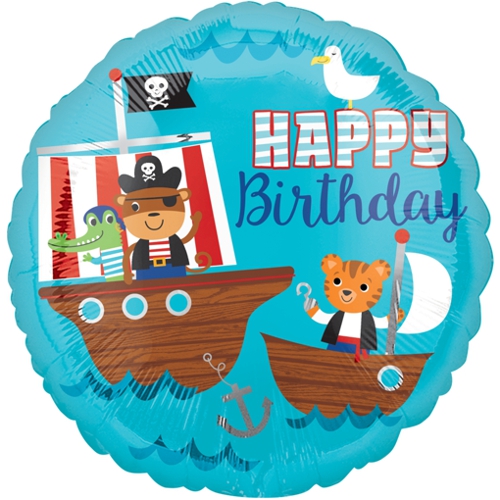 Folienballon-Happy-Birthday-Piraten-rund-Geschenk-zum-Geburtstag-Piraten-Kindergeburtstag