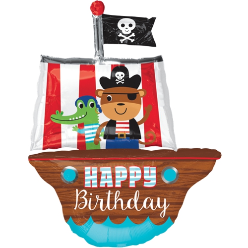 Folienballon-Happy-Birthday-Piratenschiff-Shape-Geschenk-zum-Geburtstag-Kindergeburtstag