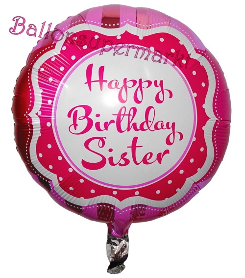 Folienballon-Happy-Birthday-Sister-Luftballon-Geschenk-zum-Geburtstag-Dekoration-Schwester