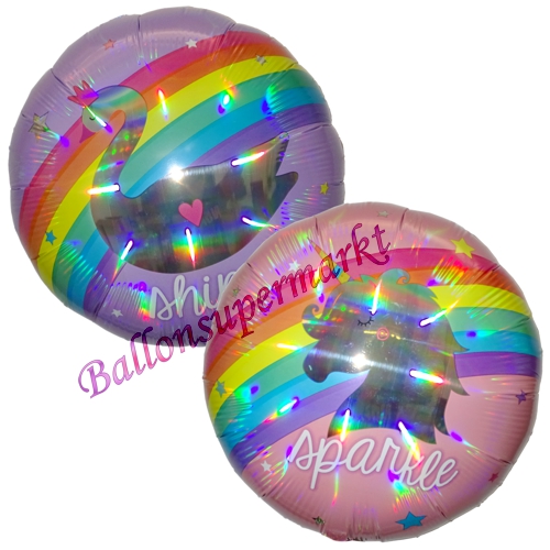 Folienballon-Magical-Rainbow-irisierend-Luftballon-Geschenk-Geburtstag-Partydekoration-Einhorn