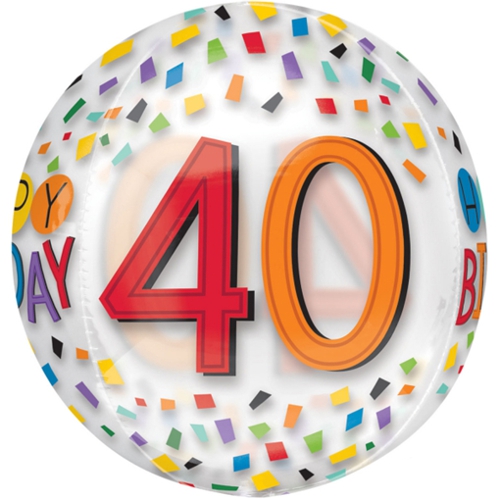 Folienballon-Orbz-Happy-Birthday-Rainbow-40-Luftballon-Kugel-zum-40.-Geburtstag