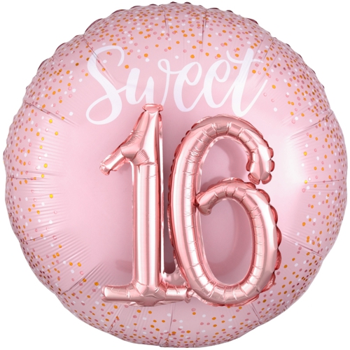 Folienballon-Sixteen-Blush-Jumbo-3D-Luftballon-zum-16.-Geburtstag-Geschenk-Dekoration