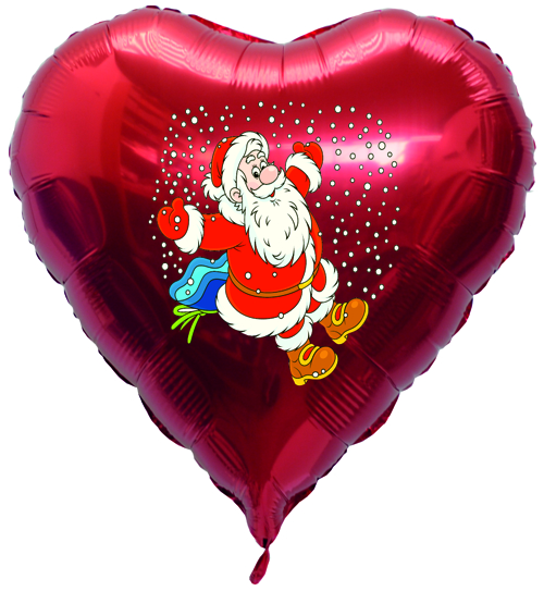 Folienballon-Weihnachten-Weihnachtsmann-Schneeflocken-Jumbo-Herz-Geschenk-zu-Weihnachten-Nikolaus