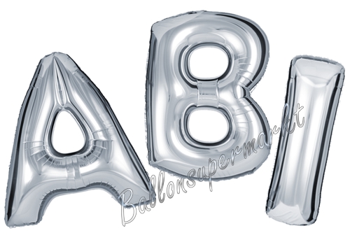 Folienballons-Abi-Silber-Midi-66-cm-Dekoration-zum-Abitur-Geschenk-Luftballons-Raumdeko