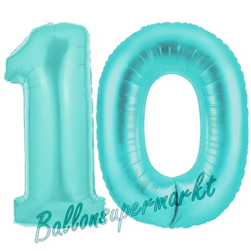 Folienballons-Zahlen-10-Tuerkis-Luftballons-Geschenk-10.-Geburtstag-Jubilaeum-Firmenveranstaltung
