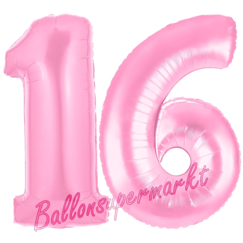 Folienballons-Zahlen-16-Rosa-Luftballons-Geschenk-16.-Geburtstag-Jubilaeum-Firmenveranstaltung