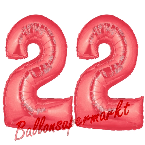 Folienballons-Zahlen-22-Rot-Luftballons-Geschenk-22.-Geburtstag-Jubilaeum-Firmenveranstaltung
