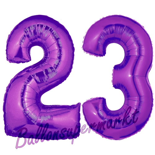 Folienballons-Zahlen-23-Lila-Luftballons-Geschenk-23.-Geburtstag-Jubilaeum-Firmenveranstaltung