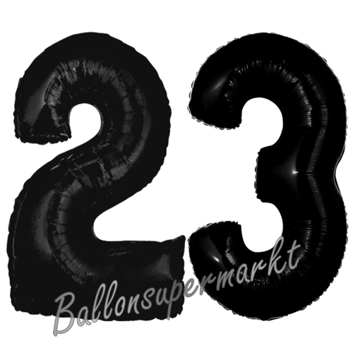 Folienballons-Zahlen-23-Schwarz-Luftballons-Geschenk-23.-Geburtstag-Jubilaeum-Firmenveranstaltung
