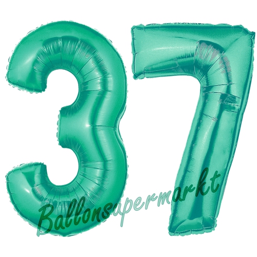 Folienballons-Zahlen-37-Aquamarin-Luftballons-Geschenk-37.-Geburtstag-Jubilaeum-Firmenveranstaltung