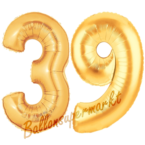 Folienballons-Zahlen-39-Gold-Luftballons-Geschenk-39.-Geburtstag-Jubilaeum-Firmenveranstaltung