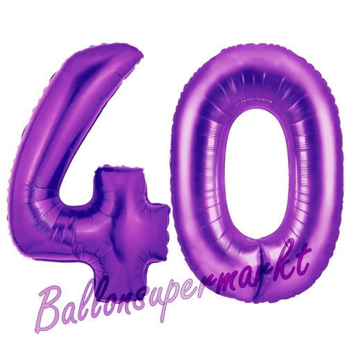 Folienballons-Zahlen-40-Lila-Luftballons-Geschenk-40.-Geburtstag-Jubilaeum-Firmenveranstaltung