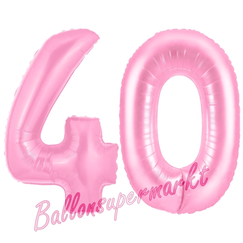 Folienballons-Zahlen-40-Rosa-Luftballons-Geschenk-40.-Geburtstag-Jubilaeum-Firmenveranstaltung