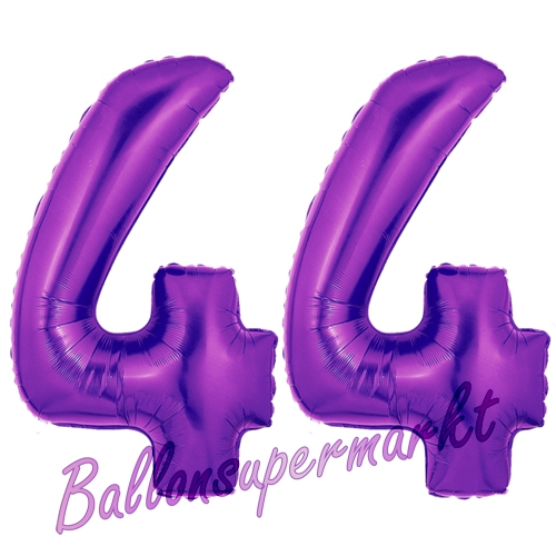 Folienballons-Zahlen-44-Lila-Luftballons-Geschenk-44.-Geburtstag-Jubilaeum-Firmenveranstaltung