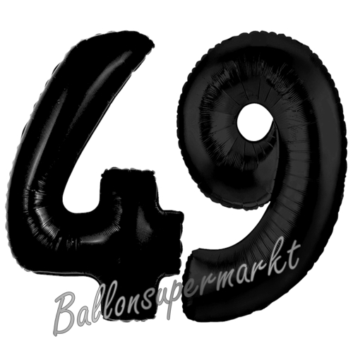 Folienballons-Zahlen-49-Schwarz-Luftballons-Geschenk-49.-Geburtstag-Jubilaeum-Firmenveranstaltung