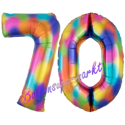 Folienballons-Zahlen-70-Regenbogen-Luftballons-Geschenk-70.-Geburtstag-Jubilaeum-Firmenveranstaltung