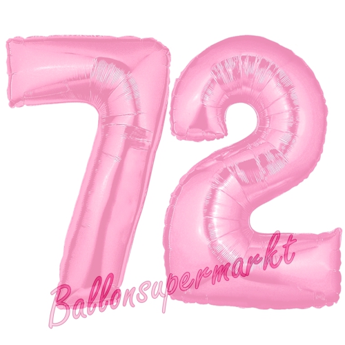 Folienballons-Zahlen-72-Rosa-Luftballons-Geschenk-72.-Geburtstag-Jubilaeum-Firmenveranstaltung