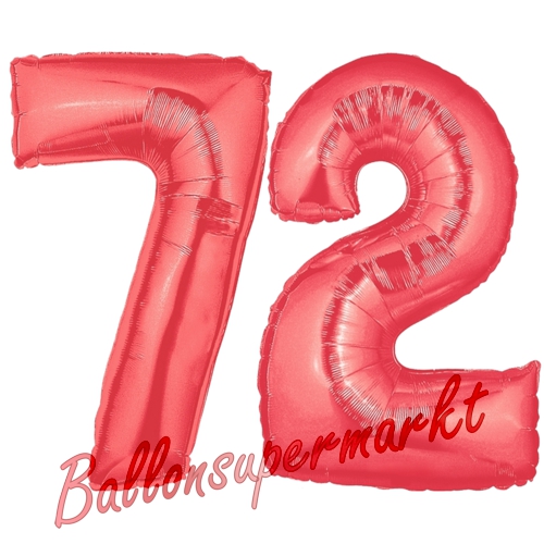 Folienballons-Zahlen-72-Rot-Luftballons-Geschenk-72.-Geburtstag-Jubilaeum-Firmenveranstaltung