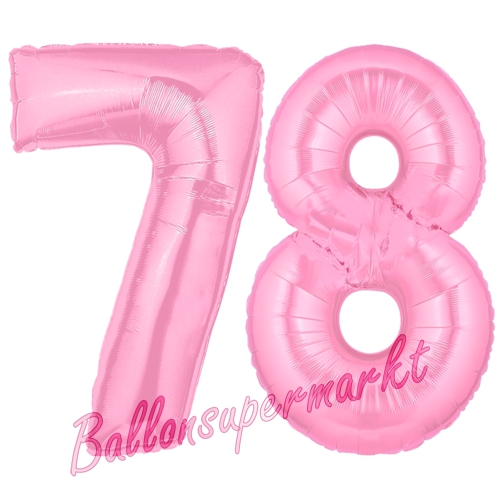 Folienballons-Zahlen-78-Rosa-Luftballons-Geschenk-78.-Geburtstag-Jubilaeum-Firmenveranstaltung