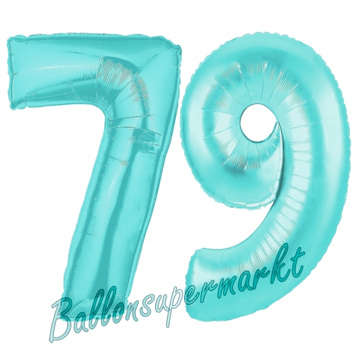 Folienballons-Zahlen-79-Tuerkis-Luftballons-Geschenk-79.-Geburtstag-Jubilaeum-Firmenveranstaltung
