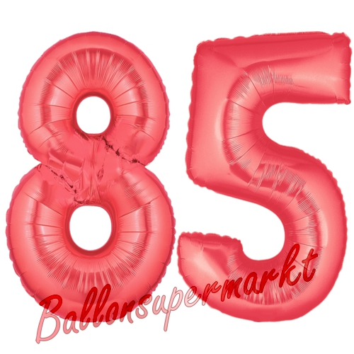 Folienballons-Zahlen-85-Rot-Luftballons-Geschenk-85.-Geburtstag-Jubilaeum-Firmenveranstaltung