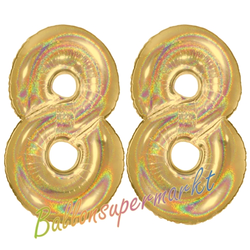 Folienballons-Zahlen-88-holografisch-Gold-Luftballons-Geschenk-88.-Geburtstag-Jubilaeum-Firmenveranstaltung