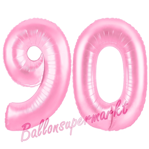 Folienballons-Zahlen-90-Rosa-Luftballons-Geschenk-90.-Geburtstag-Jubilaeum-Firmenveranstaltung