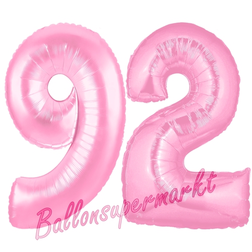 Folienballons-Zahlen-92-Rosa-Luftballons-Geschenk-92.-Geburtstag-Jubilaeum-Firmenveranstaltung