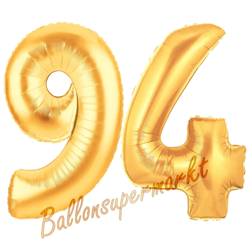 Folienballons-Zahlen-94-Gold-Luftballons-Geschenk-94.-Geburtstag-Jubilaeum-Firmenveranstaltung