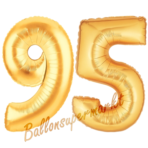 Folienballons-Zahlen-95-Gold-Luftballons-Geschenk-95.-Geburtstag-Jubilaeum-Firmenveranstaltung