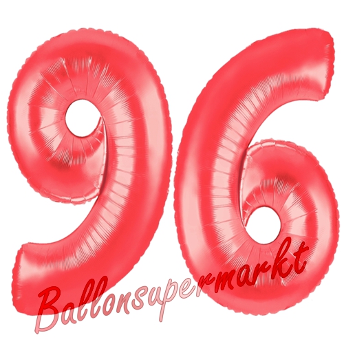 Folienballons-Zahlen-96-Rot-Luftballons-Geschenk-96.-Geburtstag-Jubilaeum-Firmenveranstaltung