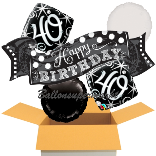 Folienballons-im-Karton-Happy-Birthday-Tafel-2-Elegant-40-2-Runsballons-schwarz-weiss-Dekoration-40.-Geburtstag