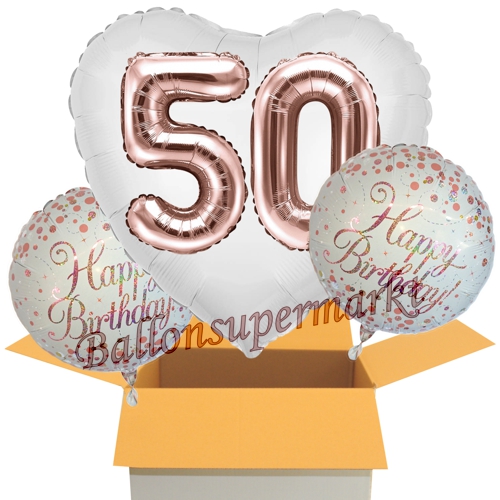 Folienballons-im-Karton-Herz-Jumbo-Zahl-50-Happy-Birthday-Sparkling-Fizz-Rosegold-Dekoration-zum-50.-Geburtstag