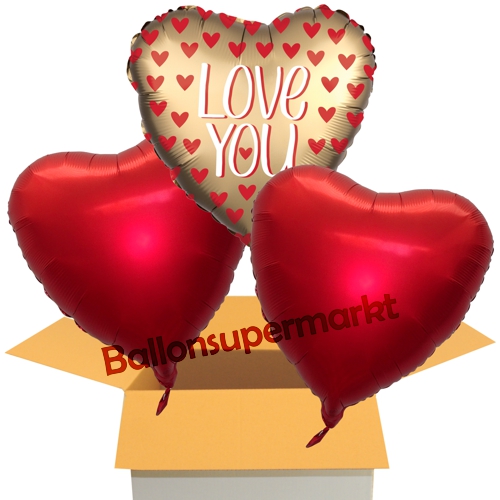 Folienballons-im-Karton-Love-You-Satin-Gold-Rot-Ballongruss-Liebesbotschaft-Valentinstag-3er-Karton