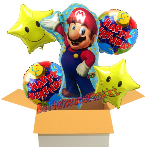 Folienballons-im-Karton-zum-Geburtstag-Super-Mario-Geschenk-Nintendo-Videospiel