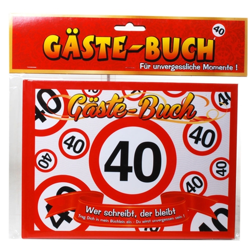 Gaestebuch-zum-40.-Geburtstag-Verkehrschild-40-Dekoration-Geburtstag