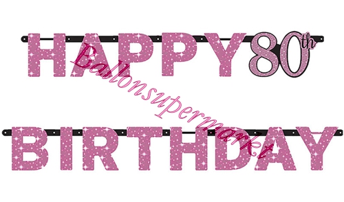 Geburtstagsbanner-Pink-Celebration-80-holografisch-zum-80-Geburtstag-Dekoration