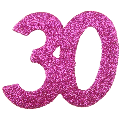 Glitzer-Konfetti-XL-Pink-30.-Geburtstag-Dekoration-Partydeko-Tischdeko-Jubilaeum