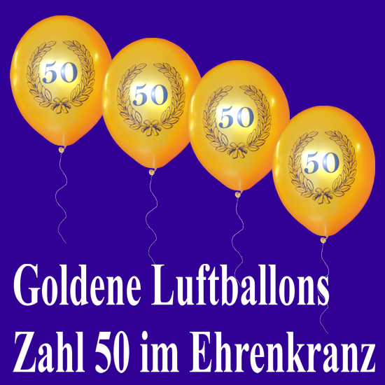 Luftballons 50 Jahre, Golden Hochzeit Luftballons 50 Jahre, Golden Hochzeit
