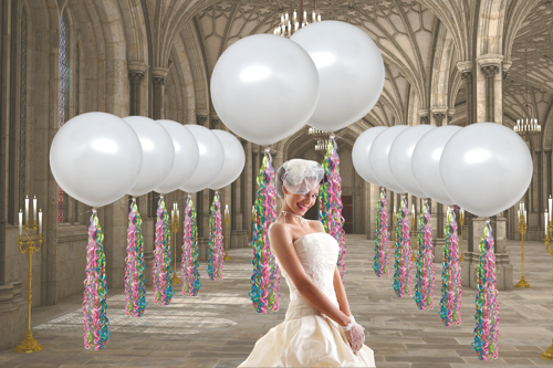 Grosse-weisse-Ballons-Hintergrundfotografie-Hochzeit