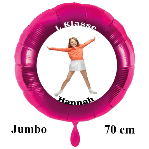 Grosser-Fotoballon-mit-Foto-des-Schulkindes-zur-Einschulung-zum-1-Schultag-in-Pink