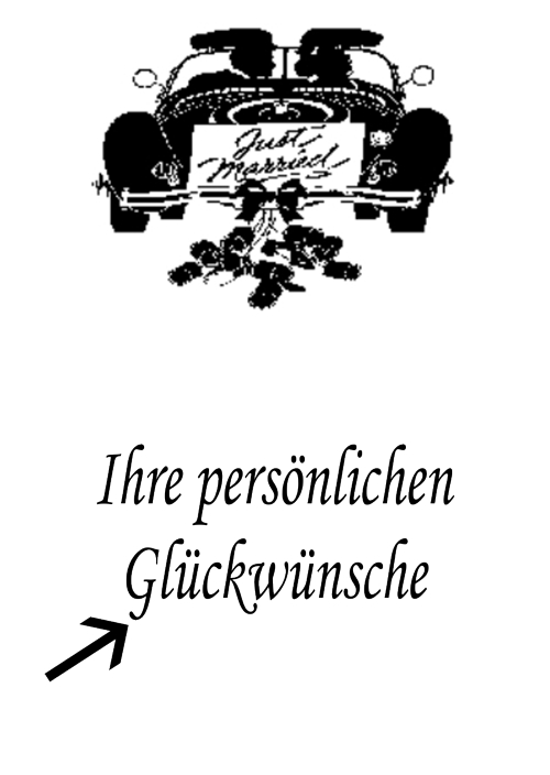 Grusskarte-zur-Hochzeit-Just-Married-bedruckt-mit-einem-Hochzeitsauto