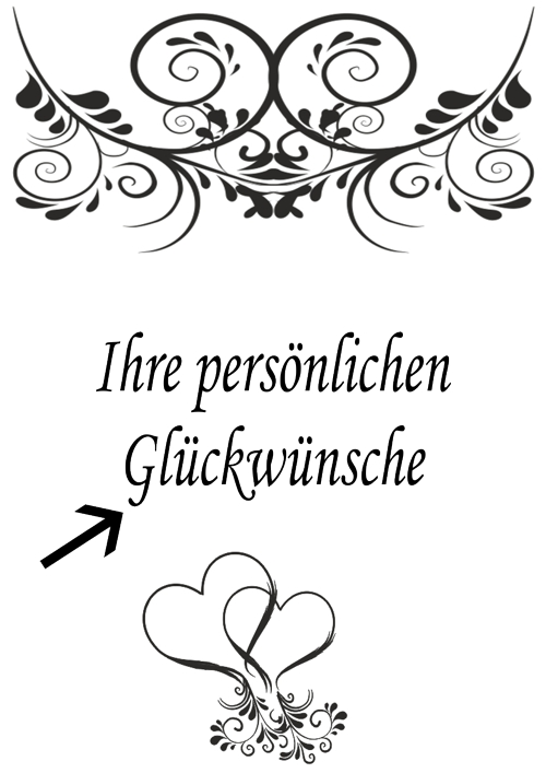 Grusskarte-zur-Hochzeit-bedruckt-mit-floralen-Ornamenten-und-Herzen