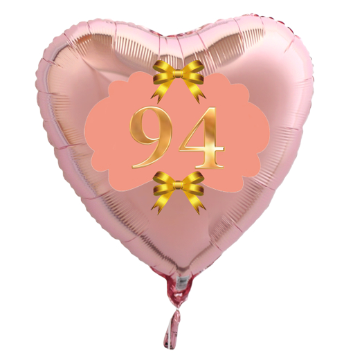 Herzluftballon-Rosegold-zum-94.-Geburtstag-Gold-Rosa-mit-Helium