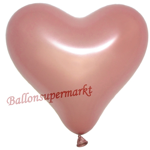 Herzluftballons-Metallic-Rosegold-26-cm-Dekoration-Hochzeit