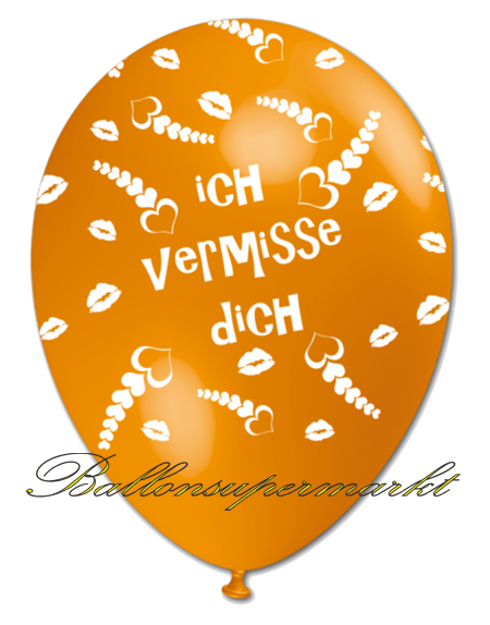 Ich-vermisse-Dich-Luftballon-Orange