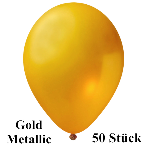 Jumbo-Luftballons-40-cm-36-cm-Gold-Metallic-50-Stueck